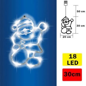 LED Dekorácia do okna Santa Claus 18xLED/3xAA LED Dekorácia do okna Santa Claus 18xLED/3xAA