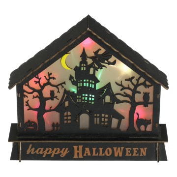 LED Dekorácia HALLOWEEN LED/2xAA/multicolor strašidelný dom