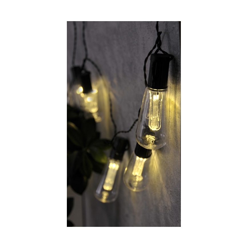 LED Dekoračná reťaz EDISON 2,65 m 10xLED/2xAA