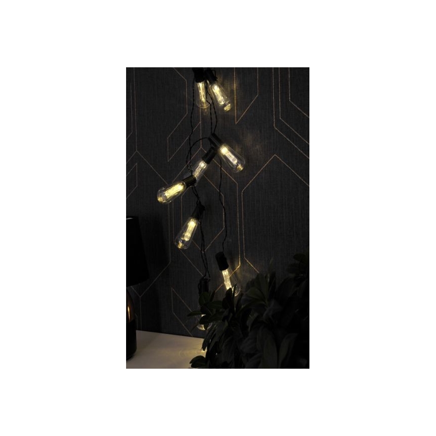 LED Dekoračná reťaz EDISON 2,65 m 10xLED/2xAA