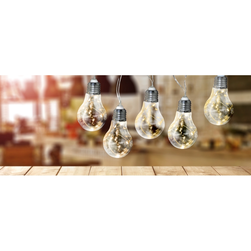 LED Dekoračná reťaz SMOLDER 2,1 m 10xLED/2xAA