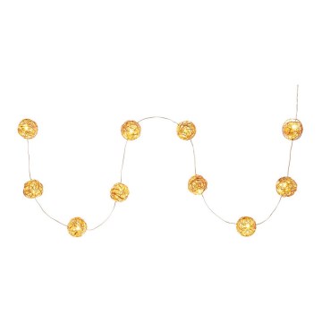 LED Dekoračný reťaz 10xLED/2xAA teplá biela