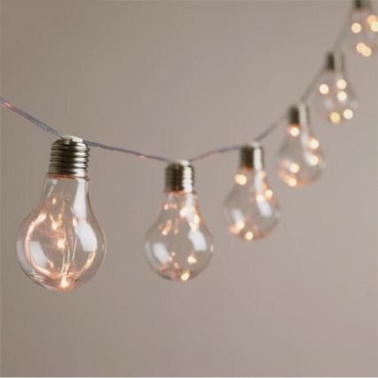 LED Dekoratívna reťaz SMOLDER 2,1 m 10xLED/2xAA