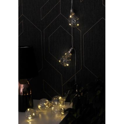 LED Dekoratívna reťaz SMOLDER 2,1 m 10xLED/2xAA