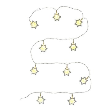 LED Dekoratívny reťazec 10xLED/2xAA 1,8m teplá biela