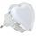 LED Detská lampa LED/0,4W/230V biele srdce
