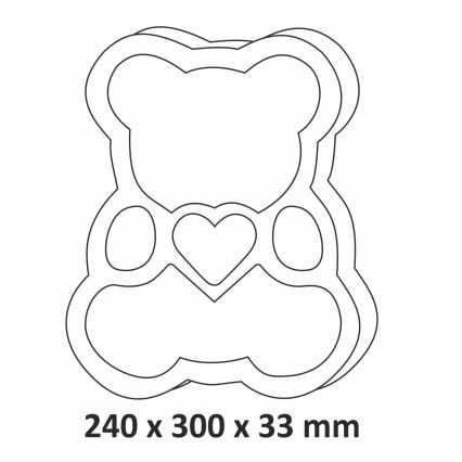 LED Detská lampa LED/2xAA ružový medveď