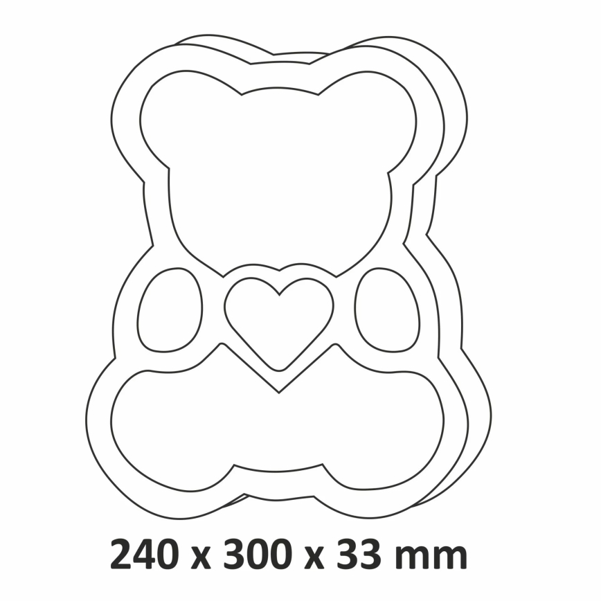 LED Detská lampa LED/2xAA ružový medveď