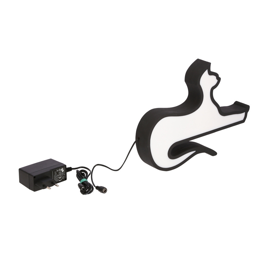 LED Detská stolná lampa CAT LED/13W/230V čierna