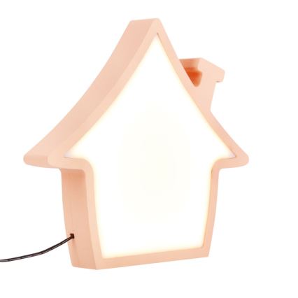 LED Detská stolná lampa HOUSE LED/10W/230V ružová