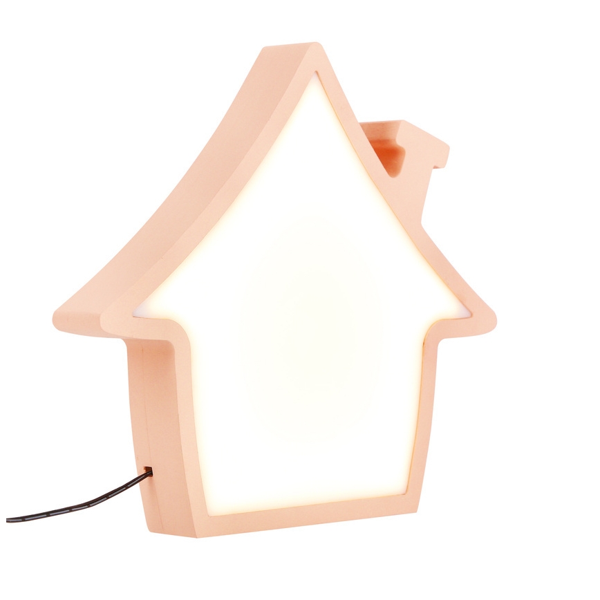LED Detská stolná lampa HOUSE LED/10W/230V ružová