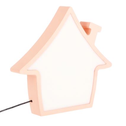 LED Detská stolná lampa HOUSE LED/10W/230V ružová