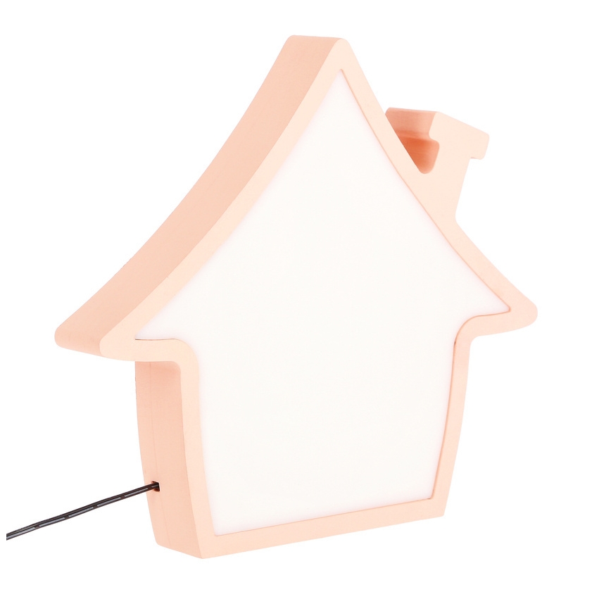 LED Detská stolná lampa HOUSE LED/10W/230V ružová