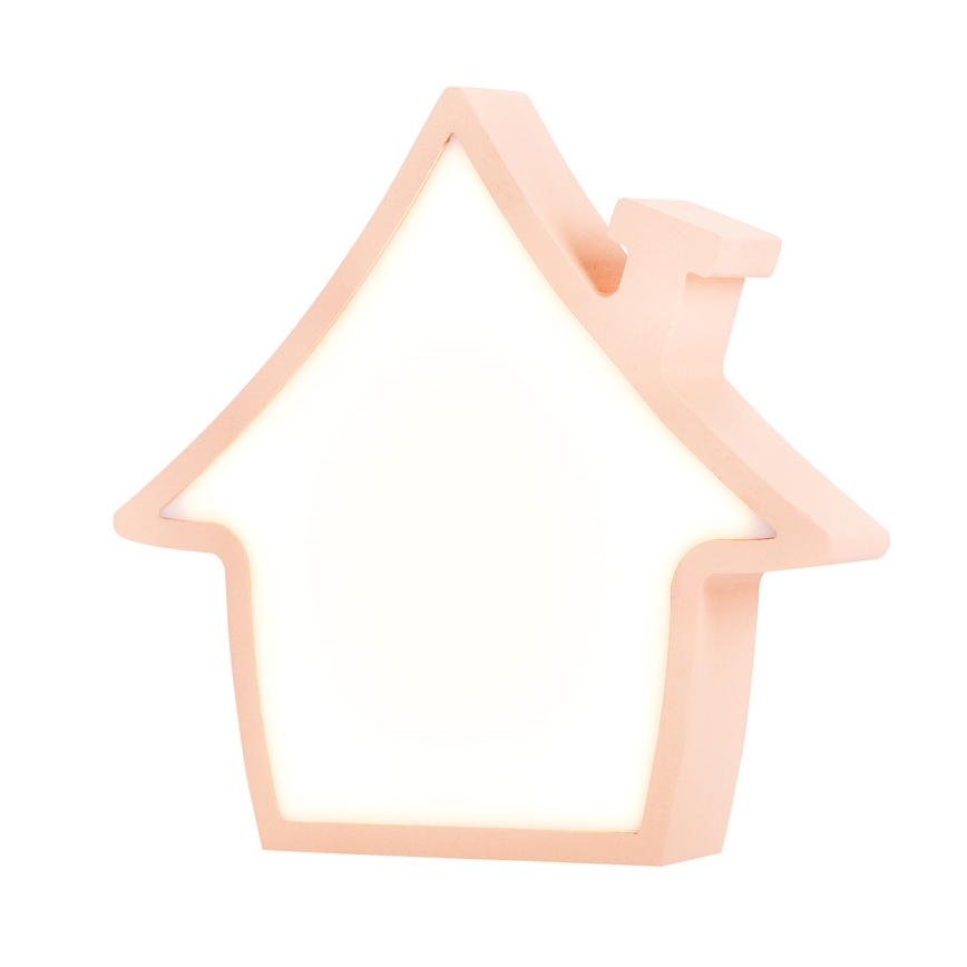 LED Detská stolná lampa HOUSE LED/10W/230V ružová