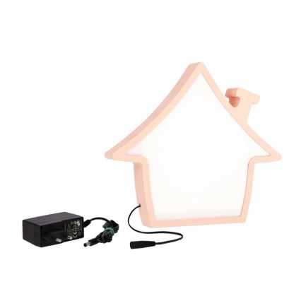 LED Detská stolná lampa HOUSE LED/10W/230V ružová
