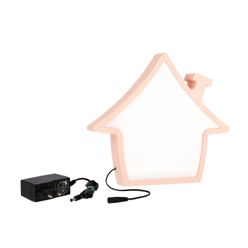 LED Detská stolná lampa HOUSE LED/10W/230V ružová
