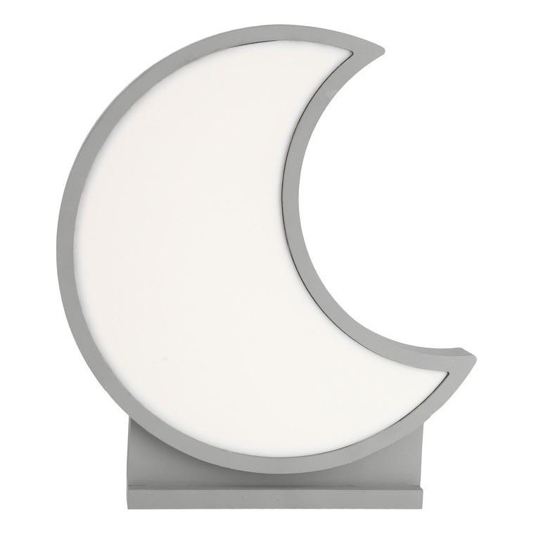 LED Detská stolná lampa MOON LED/12W/230V sivá