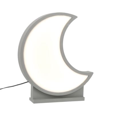 LED Detská stolná lampa MOON LED/12W/230V sivá