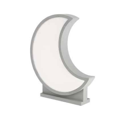 LED Detská stolná lampa MOON LED/12W/230V sivá