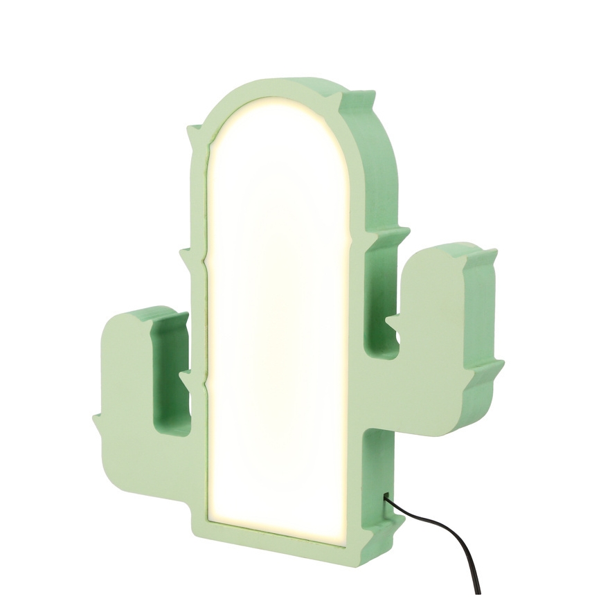LED Detská stolová lampa CACTUS LED/10W/230V zelená