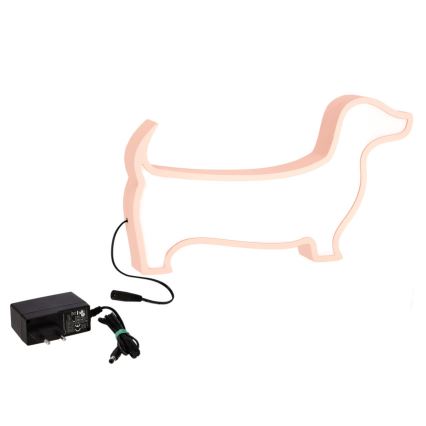 LED detská stolová lampa DOG LED/12W/230V ružová