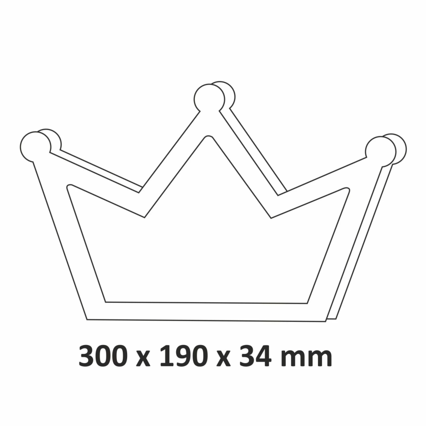 LED Detské nástenné svietidlo LED/2xAA ružová korunka