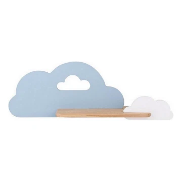 LED Detské nástenné svietidlo s poličkou CLOUD LED/5W/230V modrá/biela
