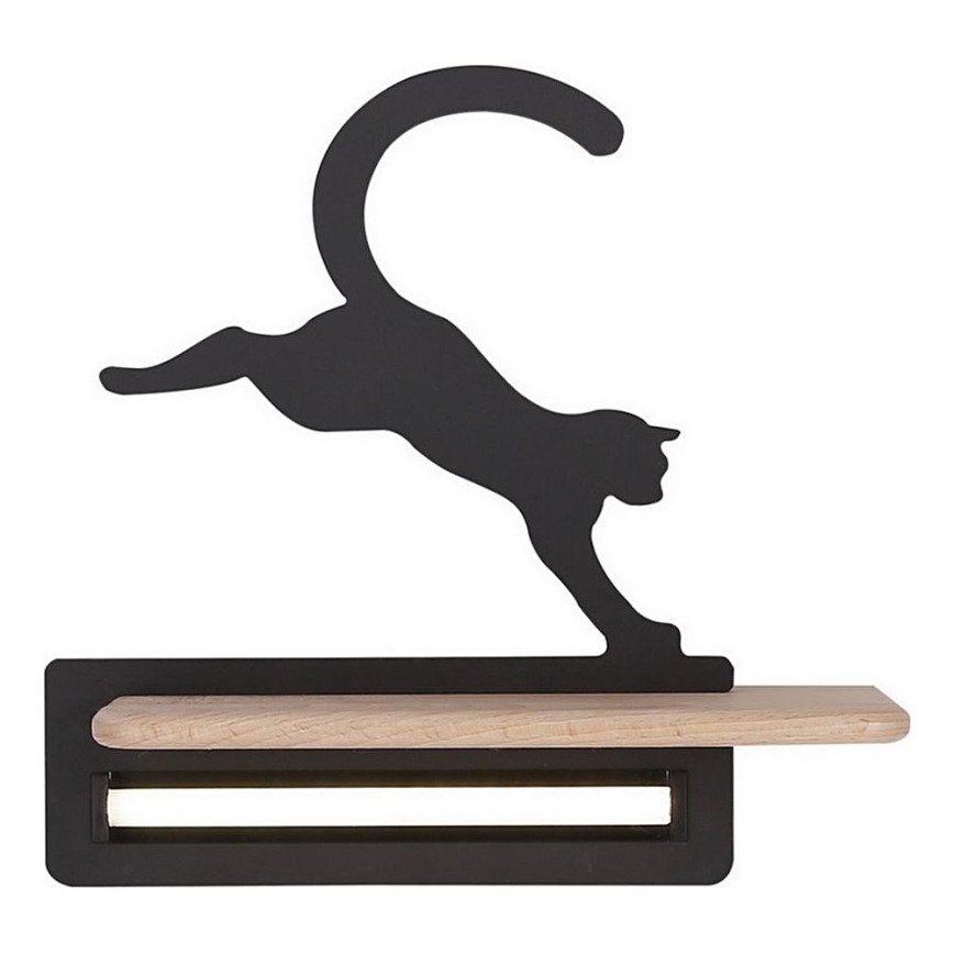 LED Detské nástenné svietidlo s poličkou JUMPING CAT LED/5W/230V, 