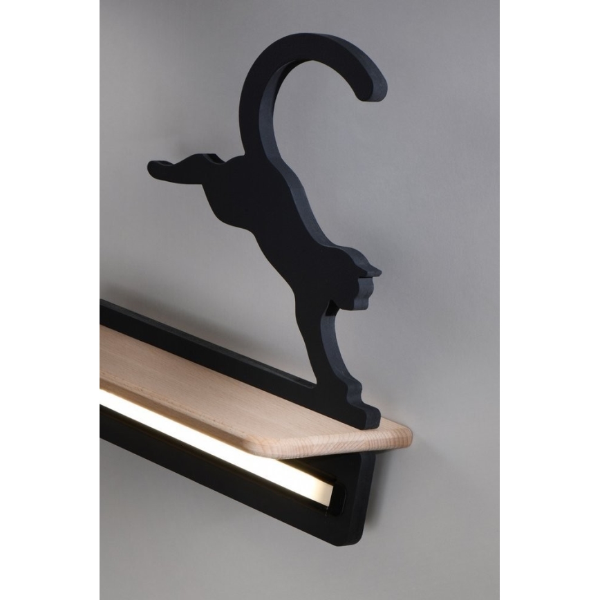 LED Detské nástenné svietidlo s poličkou JUMPING CAT LED/5W/230V, FSC certifikované