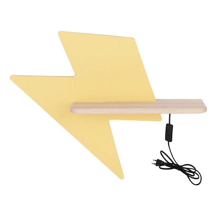 LED Detské nástenné svietidlo s poličkou LIGHTNING LED/4W/230V, 