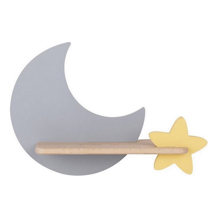 LED Detské nástenné svietidlo s poličkou MOON LED/5W/230V, 