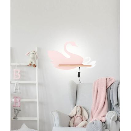 LED Detské nástenné svietidlo s poličkou SWAN LED/5W/230V, 