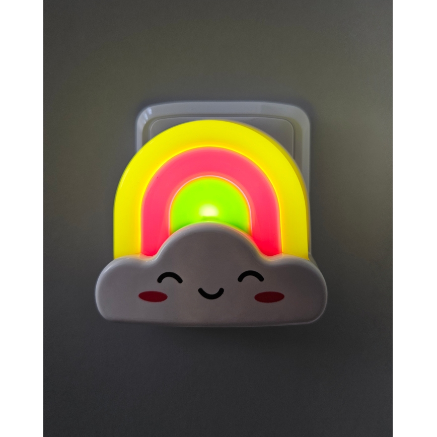 LED Detské nočné svetlo LED/0,5W/230V dúha