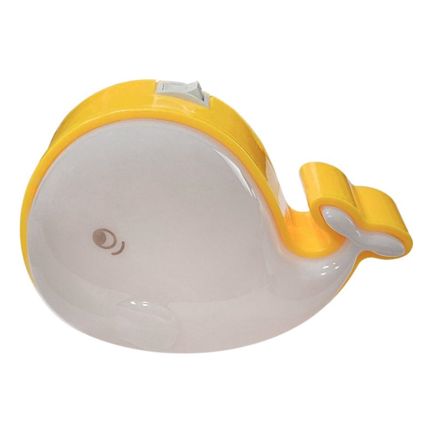LED Detské nočné svetlo LED/0,5W/230V veľryba