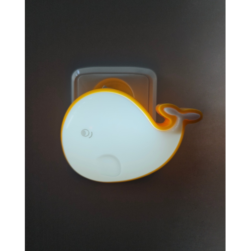 LED Detské nočné svetlo LED/0,5W/230V veľryba