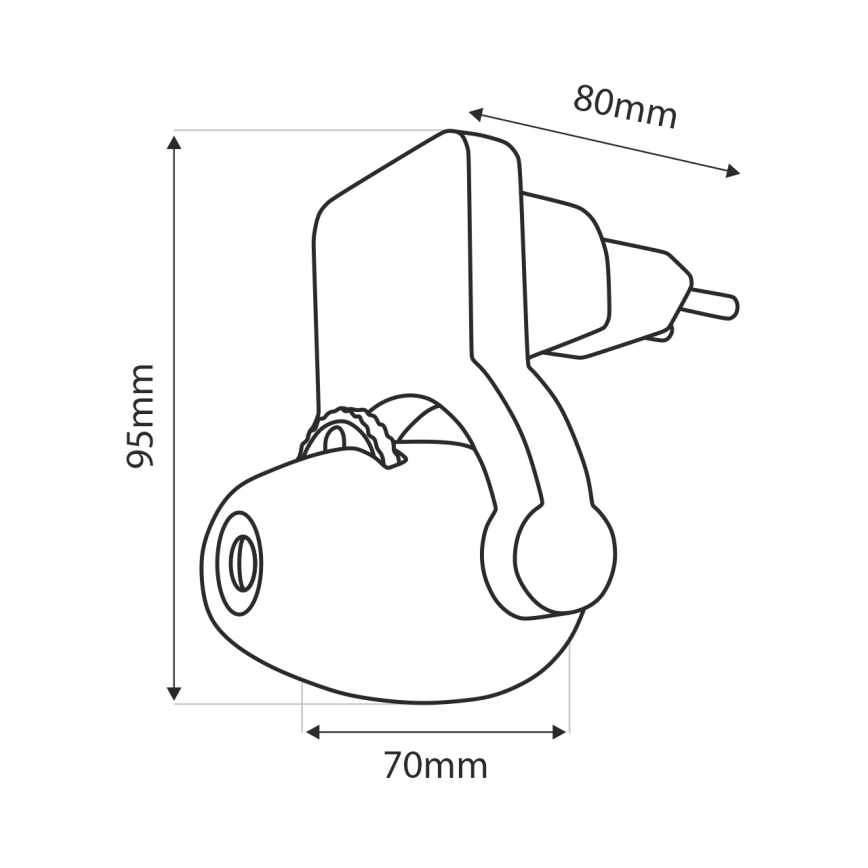 LED Detské nočné svetlo s projektorom LED/0,5W/230V zelená