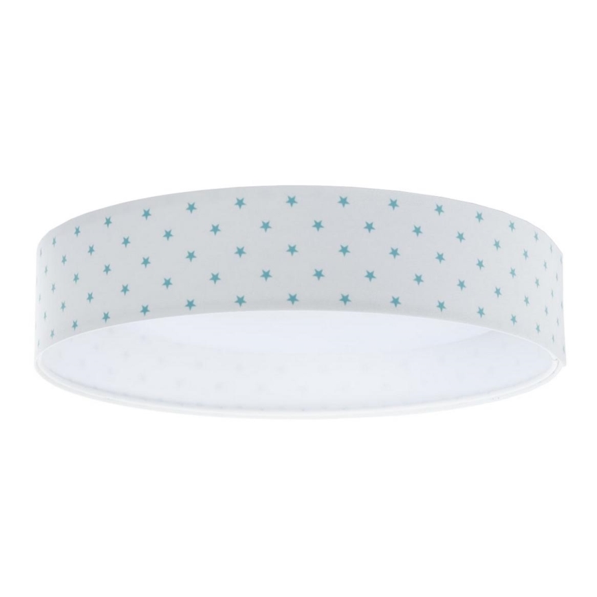 LED Detské stropné svietidlo GALAXY KIDS LED/24W/230V hviezdičky biela/tyrkysová