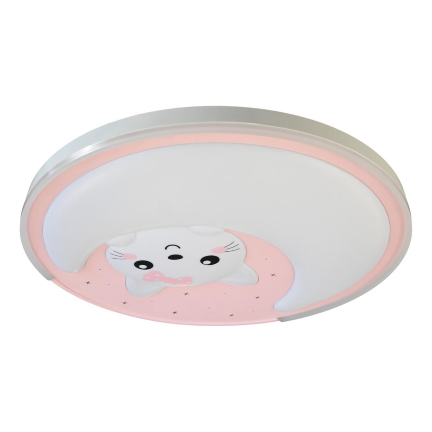 LED Detské stropné svietidlo MOONCAT LED/34W/230V ružová