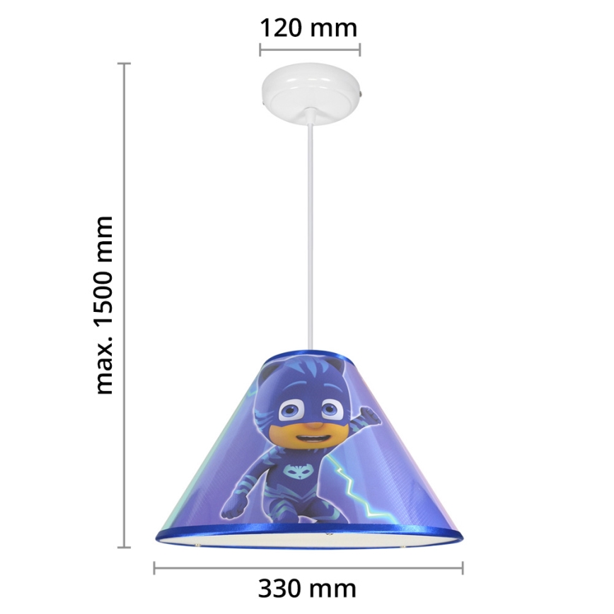 LED Detský luster na lanku PJ MASK 1xE27/40W/230V