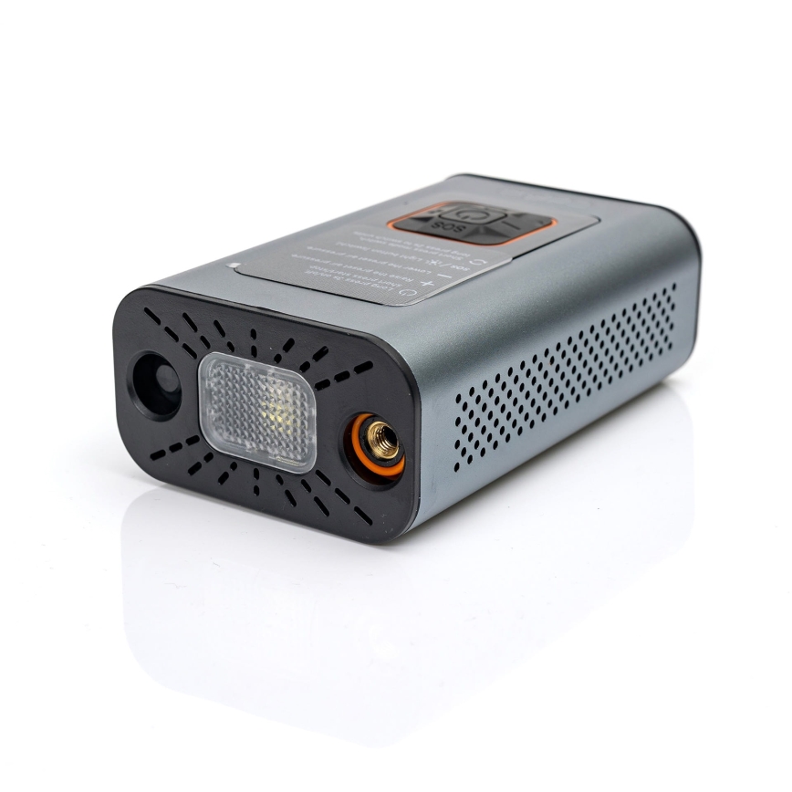 LED Digitálny vreckový kompresor 3v1 4000 mAh 5W čierna