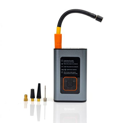LED Digitálny vreckový kompresor 3v1 4000 mAh 5W čierna