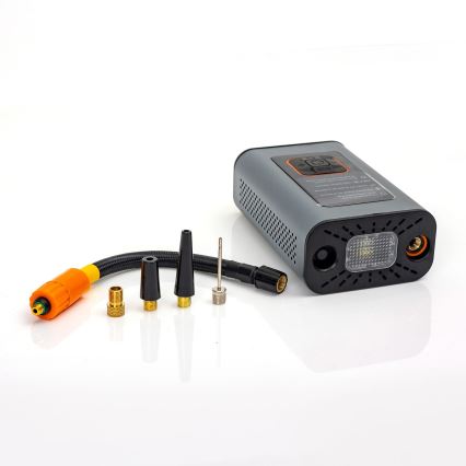 LED Digitálny vreckový kompresor 3v1 4000 mAh 5W čierna