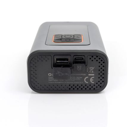 LED Digitálny vreckový kompresor 3v1 4000 mAh 5W čierna