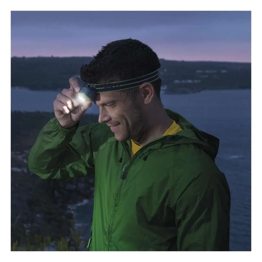 LED dobíjateľná čelovka USB 1600 mAh IPX6