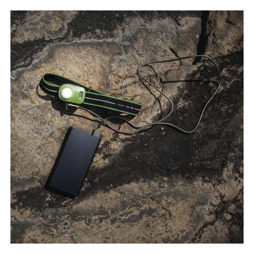 LED dobíjateľná čelovka USB 1600 mAh IPX6