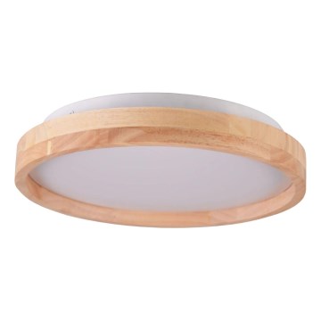 LED drevené stropné svietidlo do kúpeľne, 12W/230V, pr. 27 cm, IP44, dub