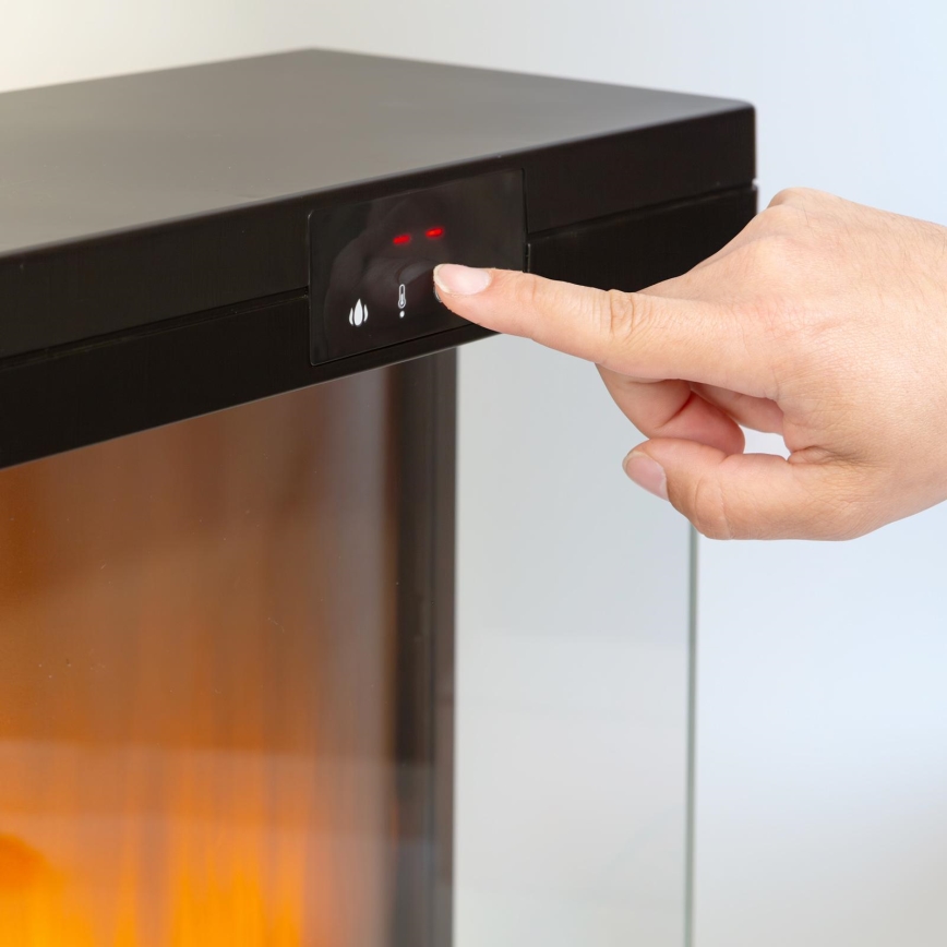 LED elektrický krb s vykurovacou funkciou LED/2000W/230V + diaľkové ovládanie