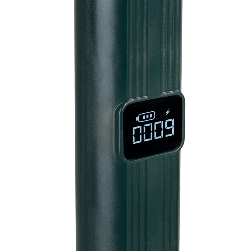 LED Elektrický lapač hmyzu 2v1 s LCD displejom 1200 mAh/5V zelená