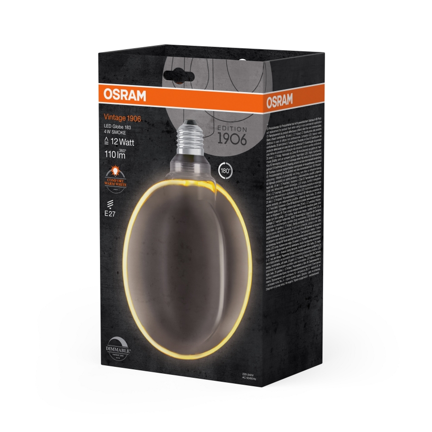 LED stmievateľná žiarovka VINTAGE FILAMENT E27/4W/230V 1800K - Osram
