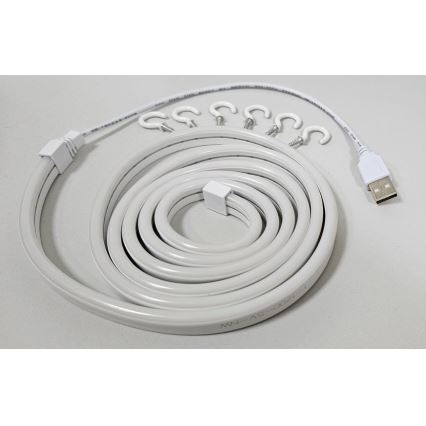 LED Flexibilný pásik NEON LED/5V USB 1,8 m biela